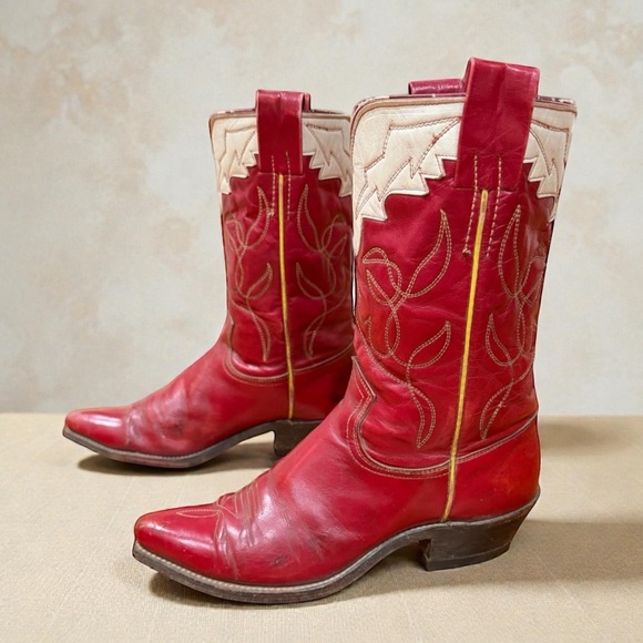 Frye Shoes - 1960s • Frye Western Boots • Women’s 6 M Vintage Cowboy Boots